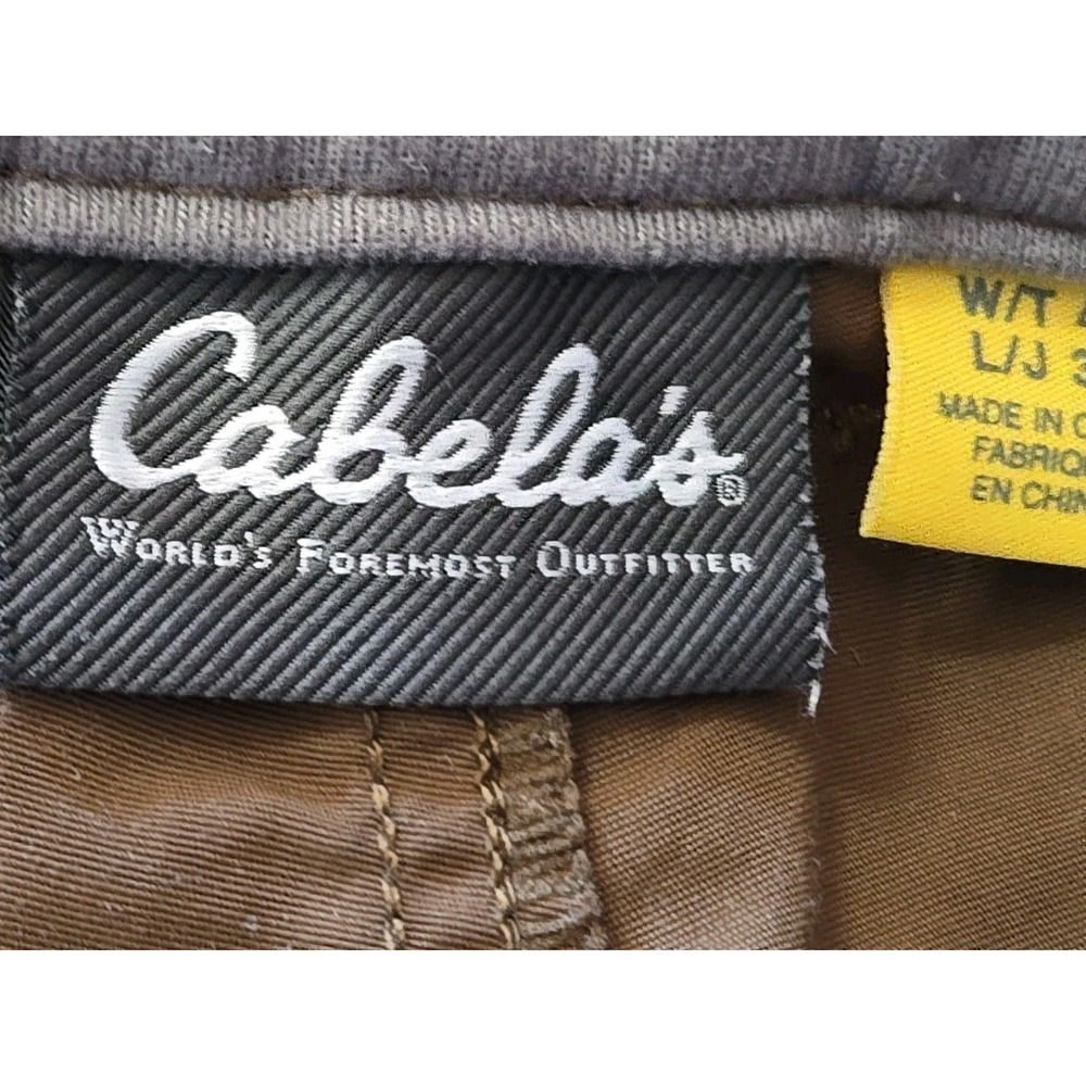 Cabela's Mens 40x32 Brown Convertible Cargo Pants Zip-Off Belted Hiking Fishing - Picture 11 of 13